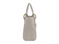 0362. Dior, Lady Dior Grey Alligator, Crystal Hardware