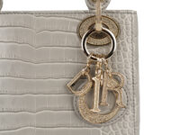 0362. Dior, Lady Dior Grey Alligator, Crystal Hardware