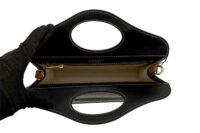 0364. Burberry Check Pocket Cloth Bag, Gold Hardware10