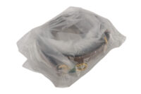 0364. Burberry Check Pocket Cloth Bag, Gold Hardware11