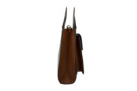 0364. Burberry Check Pocket Cloth Bag, Gold Hardware3