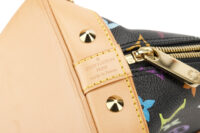0376. Louis Vuitton Black Monogram Multicolour Alma, Gold Hardware10
