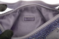 0379. Prada Re-edition 2000 Satin Mini Bag with Crystals10