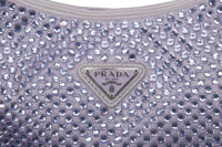 0379. Prada Re-edition 2000 Satin Mini Bag with Crystals8