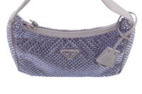 0379. Prada Re-edition 2000 Satin Mini Bag with Crystals9