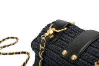 0382. Chanel Vintage Raffia Bag, Gold Hardware10