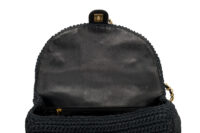 0382. Chanel Vintage Raffia Bag, Gold Hardware11