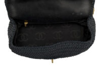 0382. Chanel Vintage Raffia Bag, Gold Hardware12