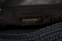 0382. Chanel Vintage Raffia Bag, Gold Hardware13