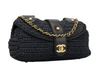 0382. Chanel Vintage Raffia Bag, Gold Hardware3