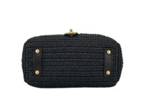 0382. Chanel Vintage Raffia Bag, Gold Hardware8