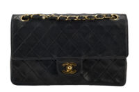0384. Chanel Vintage Black Classic Double Flap, Gold Hardware1