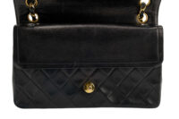 0384. Chanel Vintage Black Classic Double Flap, Gold Hardware10