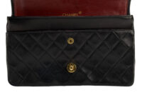 0384. Chanel Vintage Black Classic Double Flap, Gold Hardware12