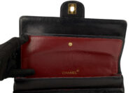 0384. Chanel Vintage Black Classic Double Flap, Gold Hardware13