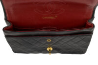 0384. Chanel Vintage Black Classic Double Flap, Gold Hardware16