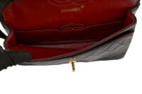 0384. Chanel Vintage Black Classic Double Flap, Gold Hardware17