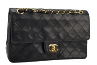 0384. Chanel Vintage Black Classic Double Flap, Gold Hardware2