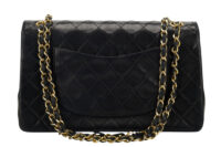 0384. Chanel Vintage Black Classic Double Flap, Gold Hardware4