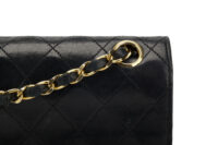 0384. Chanel Vintage Black Classic Double Flap, Gold Hardware7