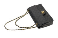 0384. Chanel Vintage Black Classic Double Flap, Gold Hardware8