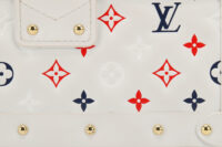 0387. Louis Vuitton White Embossed Monogram Petite Malle, Gold Hardware11