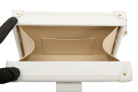 0387. Louis Vuitton White Embossed Monogram Petite Malle, Gold Hardware14