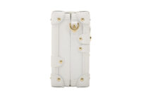 0387. Louis Vuitton White Embossed Monogram Petite Malle, Gold Hardware3