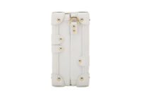 0387. Louis Vuitton White Embossed Monogram Petite Malle, Gold Hardware5