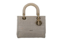 0361. Dior Lady D-Lite Grey Medium Cannage, Gold Hardware2NEW1