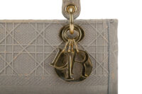 0361. Dior Lady D-Lite Grey Medium Cannage, Gold Hardware2NEW10