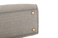 0361. Dior Lady D-Lite Grey Medium Cannage, Gold Hardware2NEW11