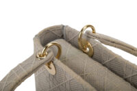 0361. Dior Lady D-Lite Grey Medium Cannage, Gold Hardware2NEW12