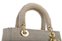 0361. Dior Lady D-Lite Grey Medium Cannage, Gold Hardware2NEW13