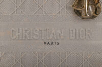 0361. Dior Lady D-Lite Grey Medium Cannage, Gold Hardware2NEW16