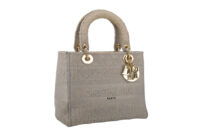 0361. Dior Lady D-Lite Grey Medium Cannage, Gold Hardware2NEW2