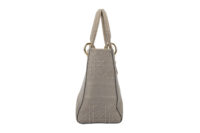 0361. Dior Lady D-Lite Grey Medium Cannage, Gold Hardware2NEW3