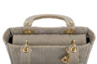 0361. Dior Lady D-Lite Grey Medium Cannage, Gold Hardware2NEW6