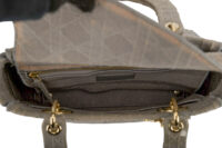 0361. Dior Lady D-Lite Grey Medium Cannage, Gold Hardware2NEW8