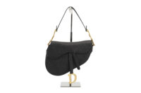 0391. Dior Saddle Bag, Black Calfskin, Gold Hardware TEMP1