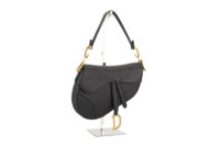 0391. Dior Saddle Bag, Black Calfskin, Gold Hardware TEMP2