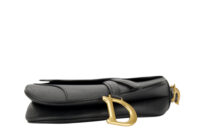 0391. Dior Saddle Bag, Black Calfskin, Gold Hardware TEMP9