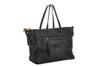 0401. LV Aspire Black Leather Tote, Gold Hardware2