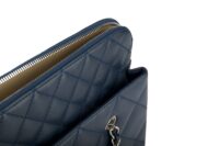 0403. Chanel Blue Lambskin Shopping Tote13