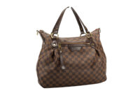 0406. Louis Vuitton Evora, Damier Ebene Brown Canvas Tote, Gold Hardware3