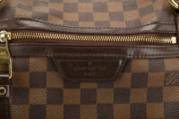 0406. Louis Vuitton Evora, Damier Ebene Brown Canvas Tote, Gold Hardware6