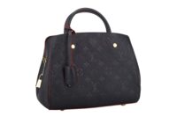 0408. Louis Vuitton Montaigne BB Black Empriente BB Black Leather, Gold Hardware2