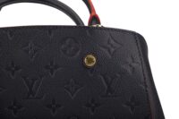 0408. Louis Vuitton Montaigne BB Black Empriente BB Black Leather, Gold Hardware8
