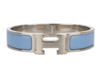 0411. Hermes Clic Bracelet, Porcelain Blue Teal, Silver Hardware NEW1