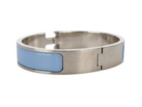 0411. Hermes Clic Bracelet, Porcelain Blue Teal, Silver Hardware NEW10